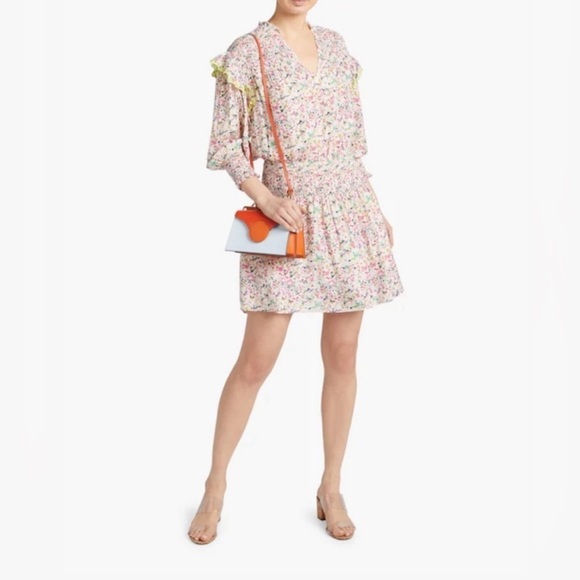 Tanya Taylor Dresses & Skirts - Tanya Taylor Imogen Dress in Confetti - Floral Smocked Dress - size XS - EUC